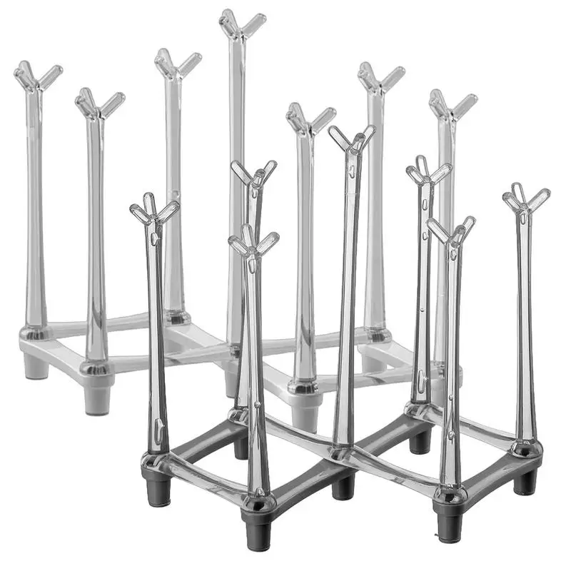 Cup Drying Rack Drinking Glass Drainer Stand Countertop & Kitchen Sports Bottle Drying Rack Reusable Space Saving Adjustable