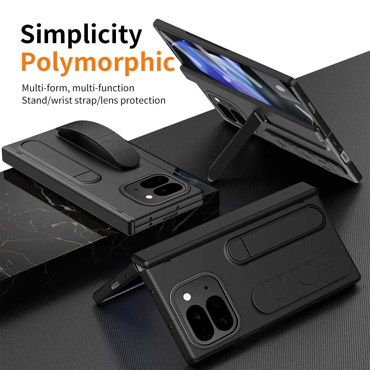 Ultra-Thin Anti-Drop Phone Case with Strap & Kickstand