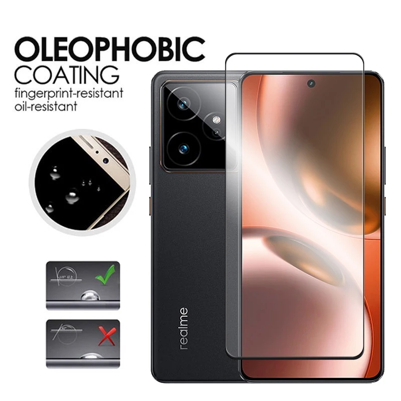 Premium Full Cover Tempered Glass Screen Protector with Camera Lens Film