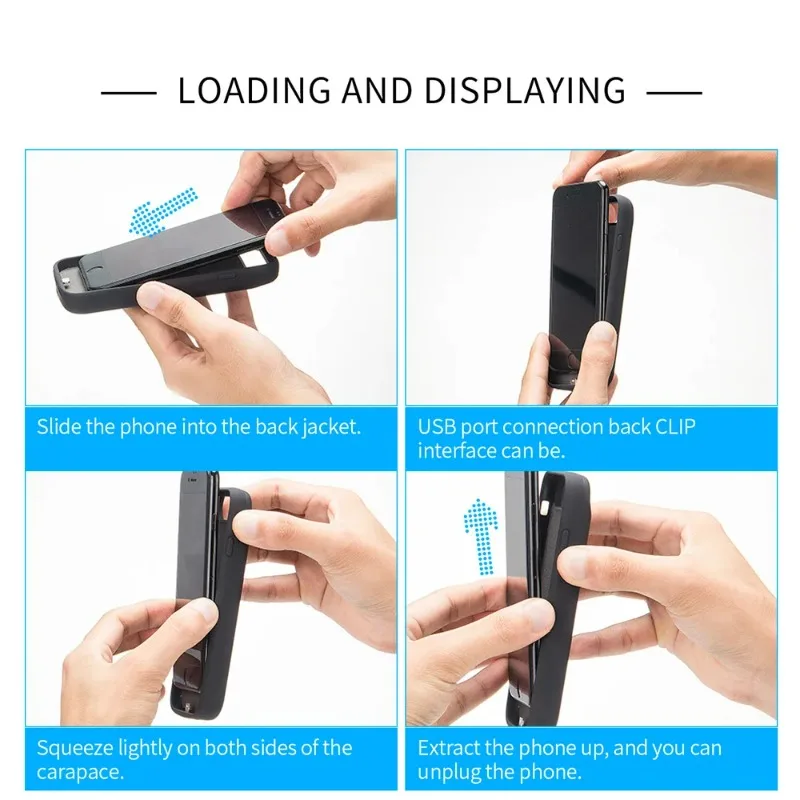 아이폰 17 프로 맥스 에어 대용량 10000mAh 스마트 배터리 팩 외부 충전 커버 휴대용 보조 배터리 충전 케이스
