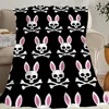 Fashion Cool P-Psycho B-Bunny Blanket Skin friendly comfort warm soft plush blanket suitable sofa living room office bedroom 6