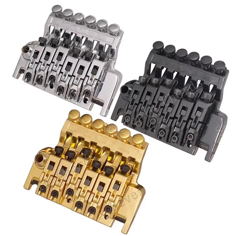 

A Set Tremolo Electric Guitar Bridge Double Locking Systyem Pulled 6 Strings Accessories Parts