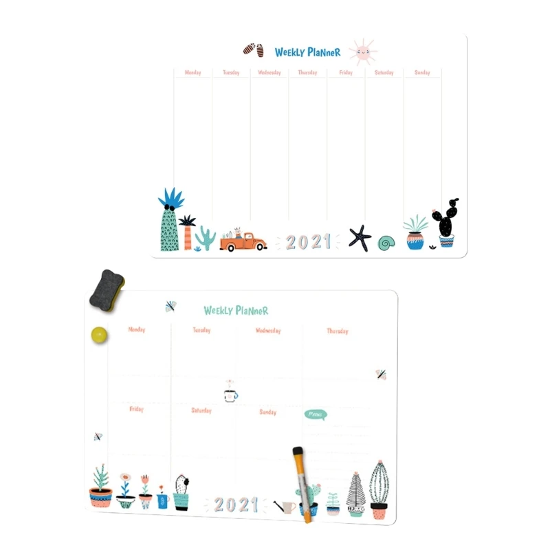 

2023 New Calendar Whiteboard Weekly Planner Fridge Calendar To-do-list Board