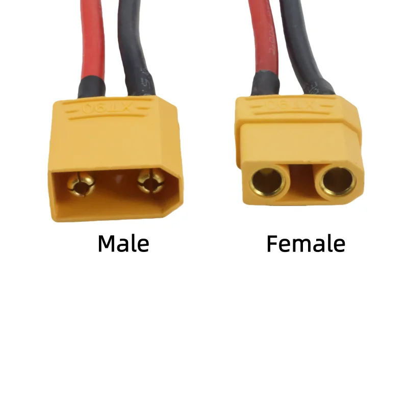 Lot Connecteurs XT90 Mâle Femelle 12AWG 10cm pour Batterie RC