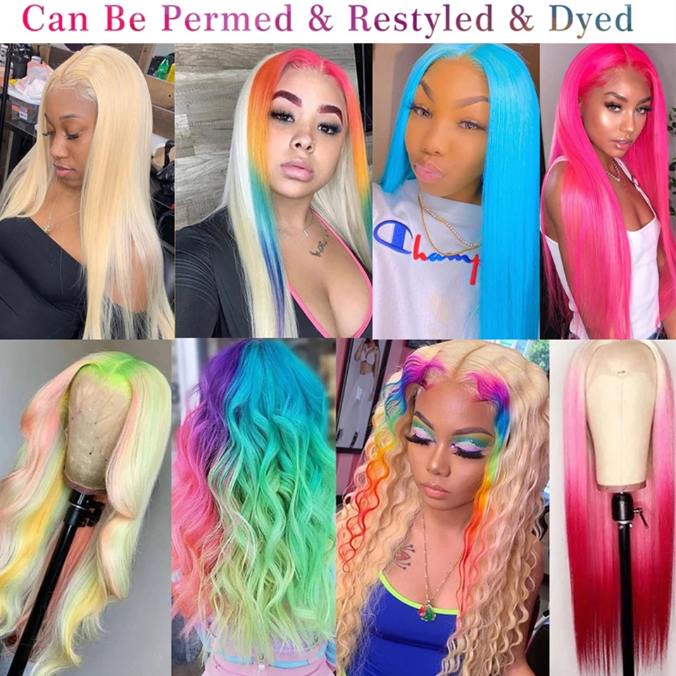 Upermall #613 Blonde 13x4 Lace Frontal Straight Pre Plucked Swiss HD Transparent 4x4 5x5 Closure 100% Remy Human Hair