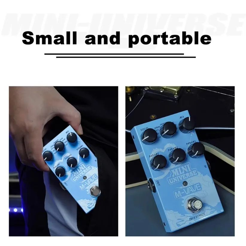 Mini Universe Digital Reverb Pedal 9 Reverb Digital Effects Room/Shimmer/Lofi/Spring Reveb Effect Pedals Guitar Pedal