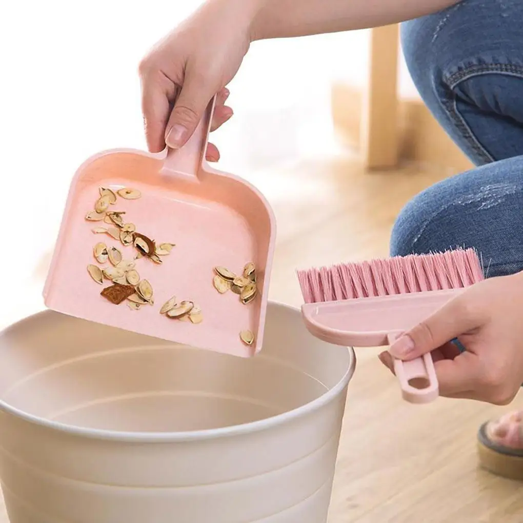 Mini Cleaning Brush Small Broom Dustpans Set Desktop Sweeper Garbage Cleaning Shovel Table for Table Countertop Keyboard