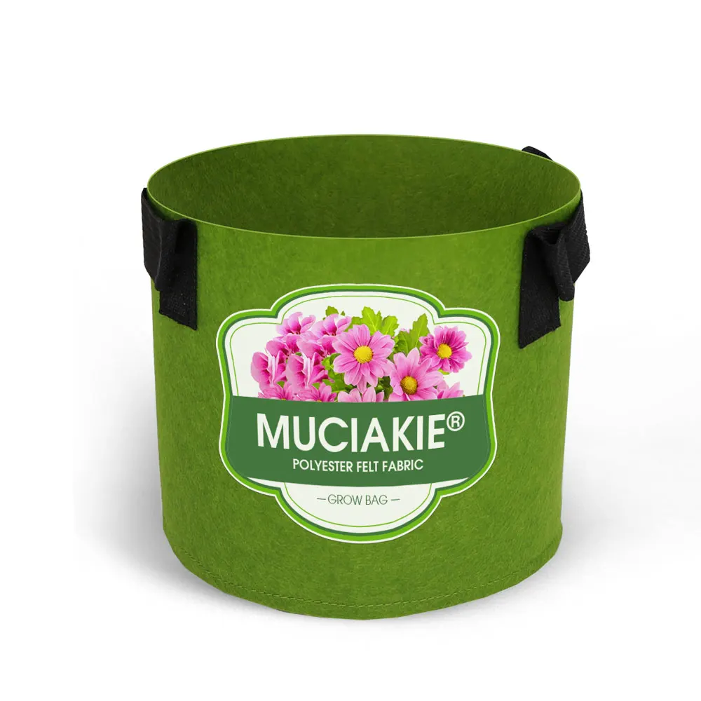 Versatile Green Fabric Grow Bags with Handles