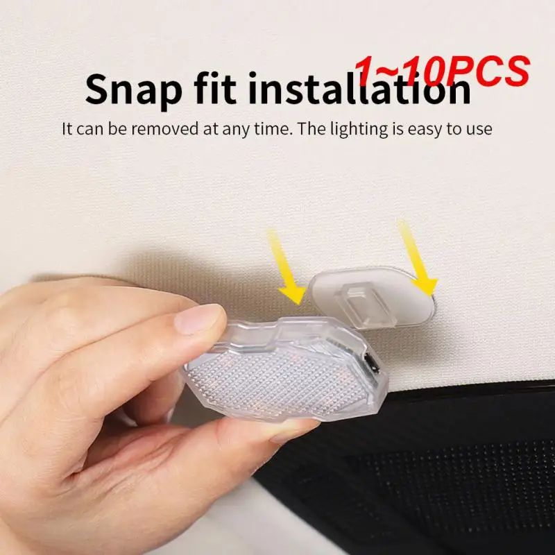 차량용 무선 마그네틱 터치 센서 LED 인테리어 조명, 자석 독서 램프, 미니 ..