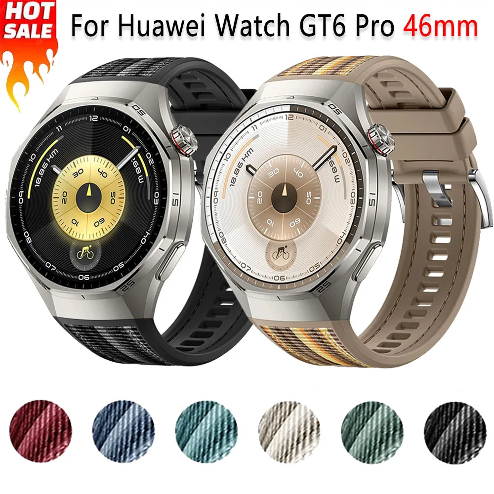Premium Nylon Woven Silicone Strap - Comfortable and Replaceable Wristband for Smartwatch