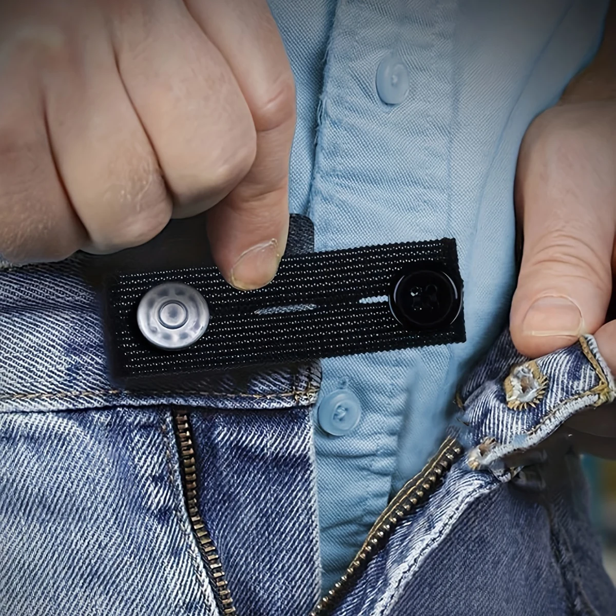 Waist Extender Button Elastic Waist Extenders Adjustable Waistband Expanders for Men and Women Jeans Pants Button Extenders