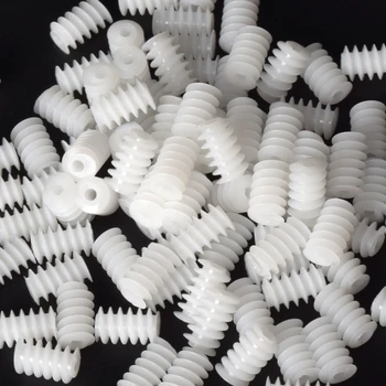 100pcs Worm Gears White Right Hand DIY Model Parts