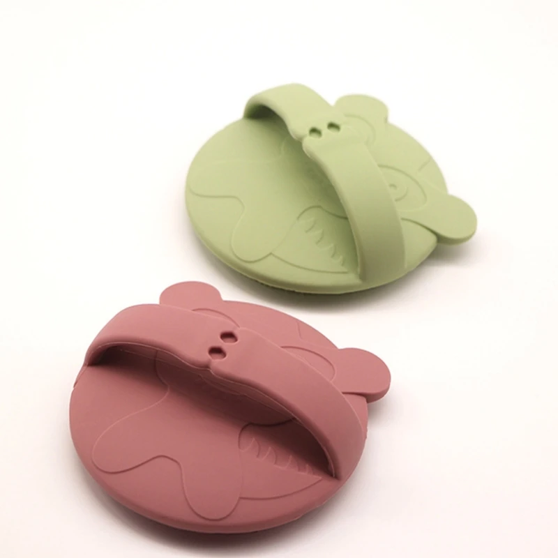 Safety Silicone Baby Bath Brush Newborn Scalp Massage Brush Boys Girls Bathing Shampoo Wet and Dry Hair Scrubber