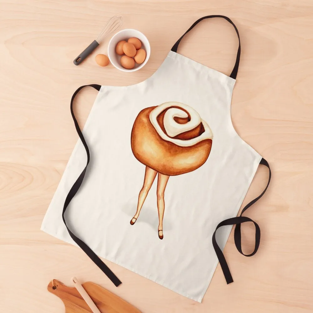 

Cinnamon Roll Pin-Up Apron Customizable Woman barber uniform Kitchen Supplies Apron