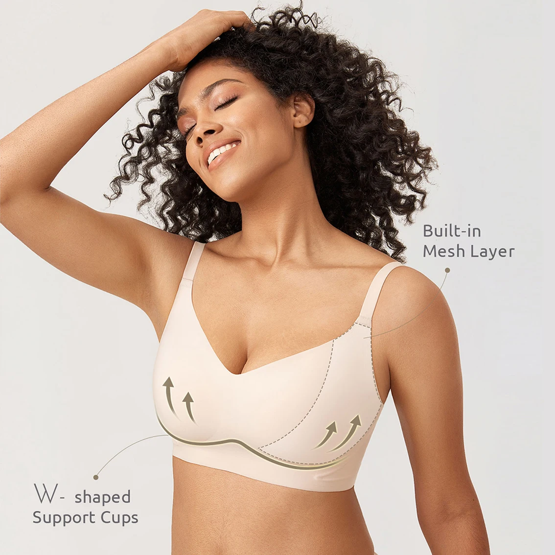 UBB Invisible Seamless Structured Lift T-Shirt Bra – Underwire Bra