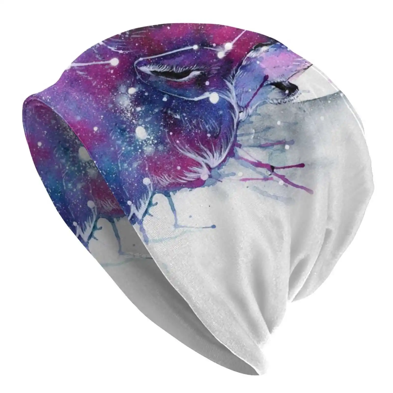 Galaxy Wolf Cappello Lavorato A Maglia Berretto Caldo Berretti Da Esterno Galaxy Wolf Wolves Animals Dog Space