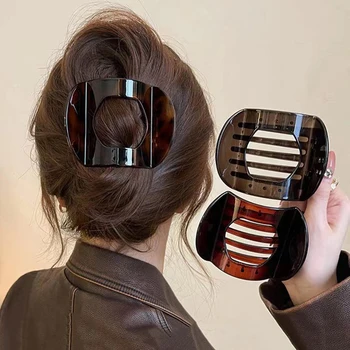 Large Retro Square Hair Claw Clip