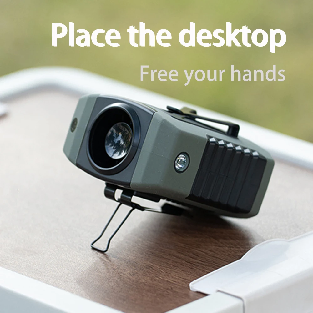 8000mAh Hanging Neck Fan with Power Bank Strong Airflow Cooling Fan 4 Speed Outdoor Electric Fan for Camping Traveling Hiking