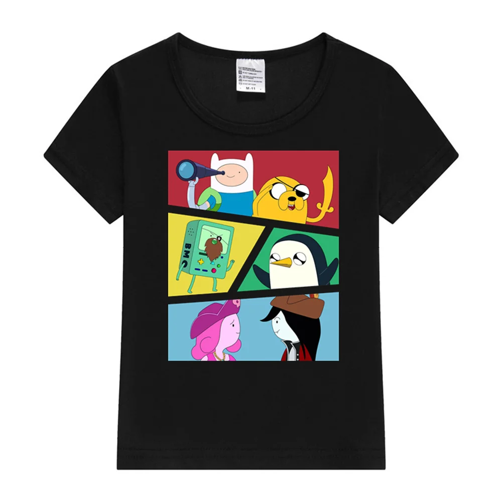 Kids T Shirts Adventure Time Pirates Kids T-Shirt Print Kawaii Boy Girl Tee Shirts Fashion Harajuku Cute Cartoons Funny Tops