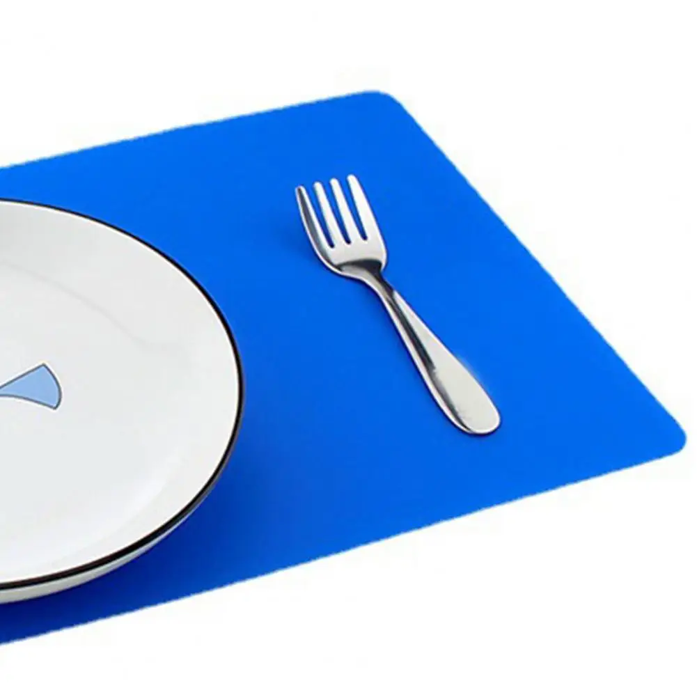 36*22cm Silicone Placemat Heat Resistant Meal Mat With Raised Edges Stain-Proof Baking Mat For Kids Crafts Countertop Protector