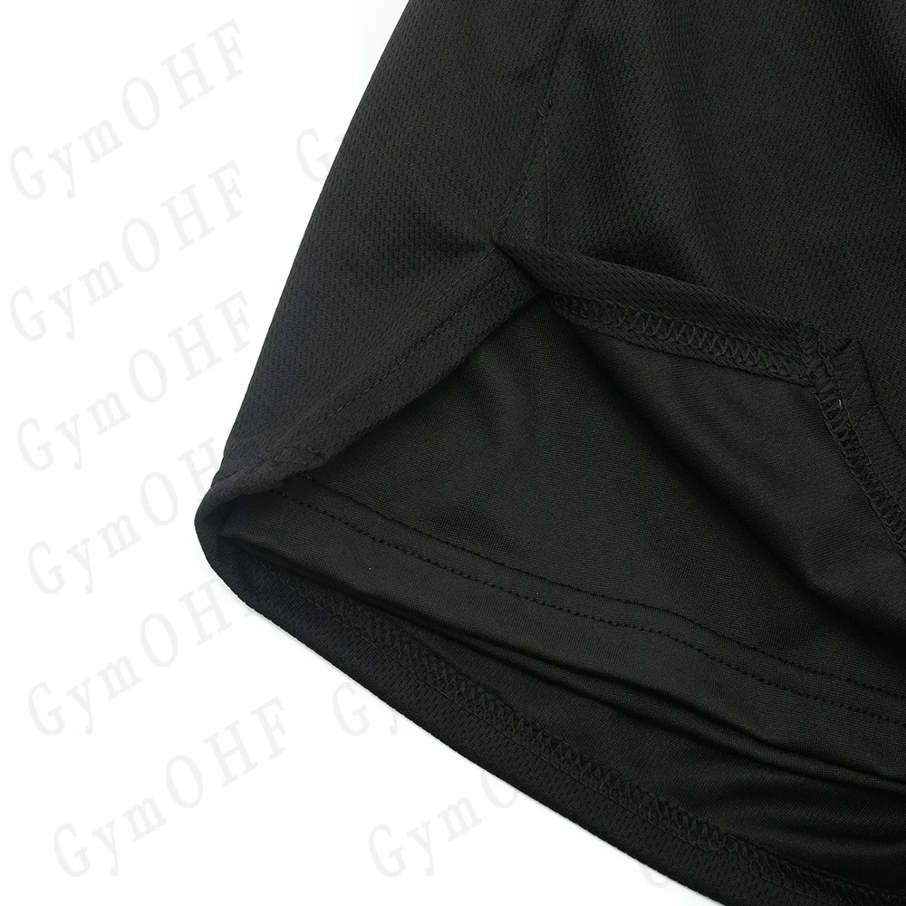 Anime Gym 2 in 1 Shorts For Men Sports Fitness Print Short Lining Phone Pocket Shorts Workout Running Mesh Sport Short Pants