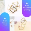 Glass Ring Box for Wedding Jewelry Case, Immortal Flower Glass Cover, Creative Home Decoration 5