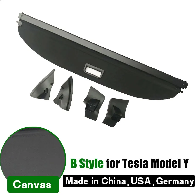 Trunk Cargo Cover For Tesla Model Y 2022 Security Shield Rear