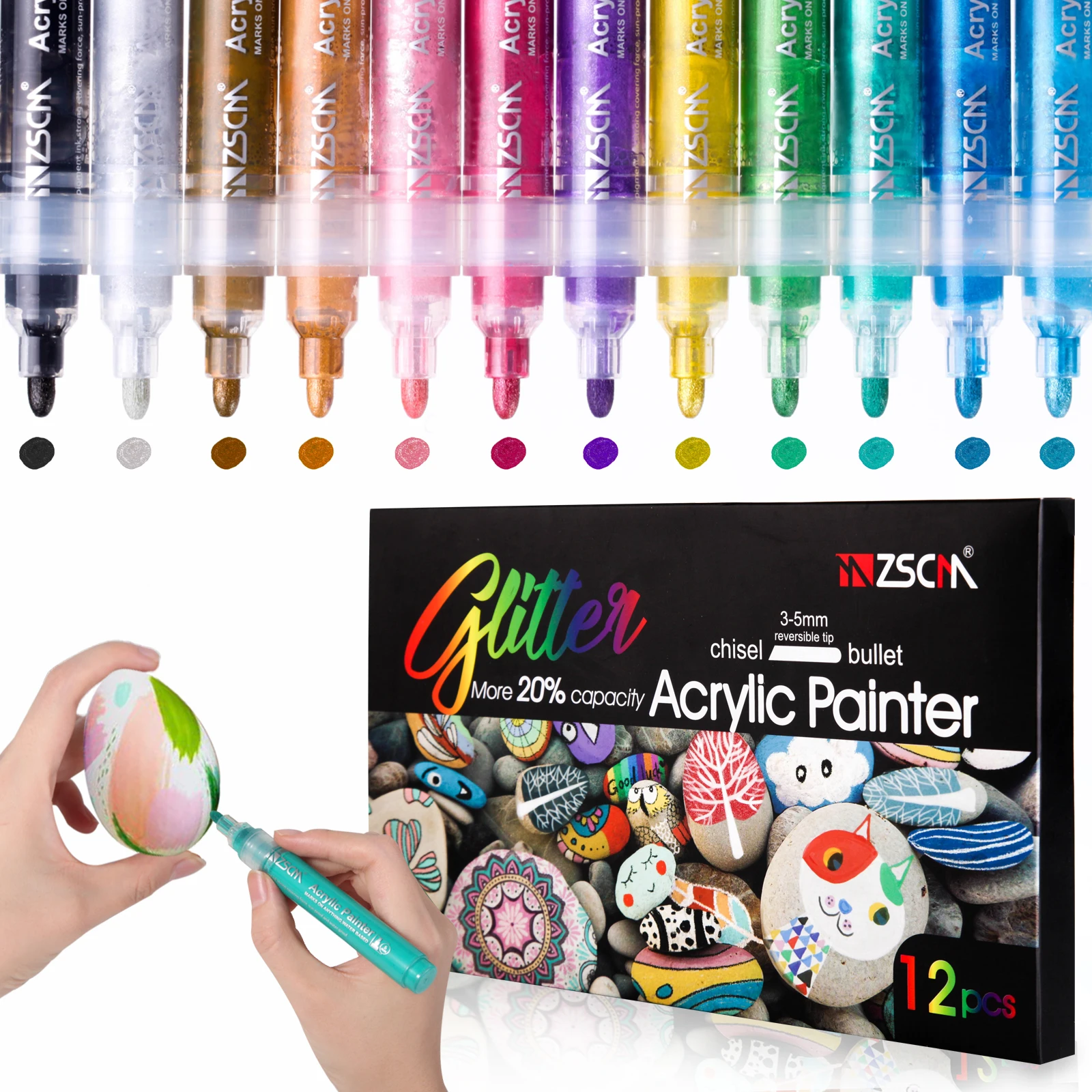 Acrylic Paint Marker Pens 48/60 Color Painting Markers – Zscm The