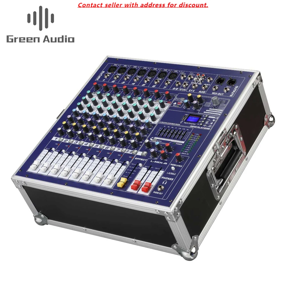 GAX-960E DJ Mixer With Amplifier Mixing Console Usb Audio Mixer High Power Audio Stage Equipment