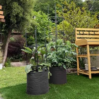 5pcs/set Felt Grow Bags Gardening Fabric Vegetable Flower Tomato Potato Planting Pots Greenhouse Garden Planting Nursery Pot 3