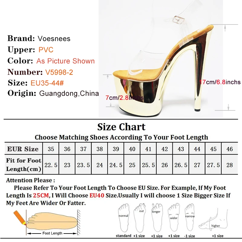 2025 CRYSTAL Upper Stiletto 7Inch/17CM Super High Heels Women Sandals Pole Dancing Platform Shoes Electroplate  Sandals Stripper