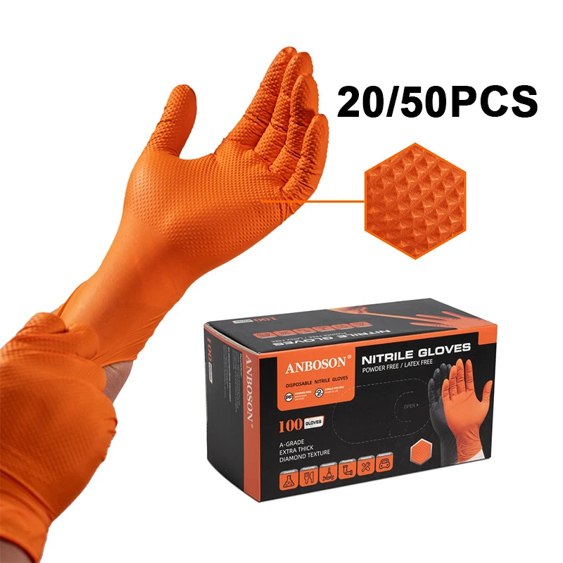 Non-slip Nitrile Gloves 20/50pcs Multifunctional Car Repair Food Prep Hair Dyeing Waterproof