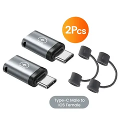 Universal Female IOS to USB C Male Fast Charging Adapter (2pcs type c male)