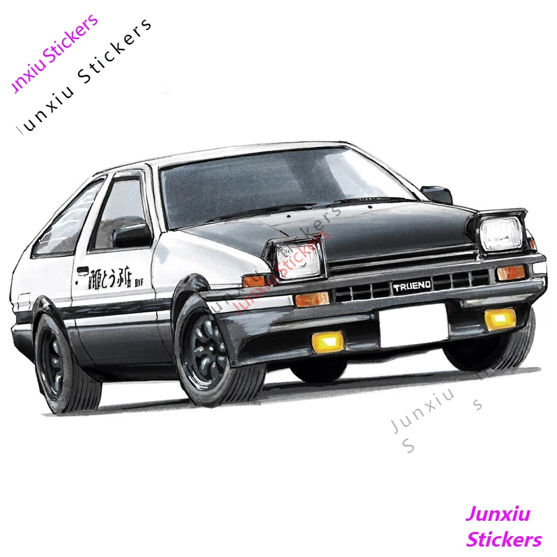 

JDM Initial D наклейки на бампер для автомобиля, для внедорожника, ноутбука, скоростной лодки, заднее ветровое стекло, водонепроницаемая тонкая наклейка, Декор, графика PVC13x7cm