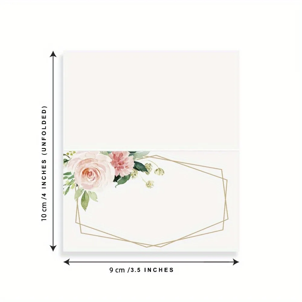 20/50/100pcs Printed Flowers Wedding Seating Number Table Card Name Place Cards Christmas Birthday Party Greeting Card for place cards