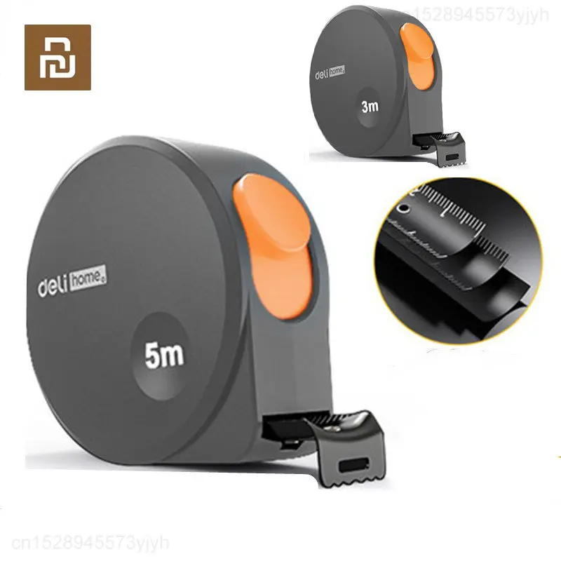 

XIAOMI 1 PCS Gray 3/5 M High Quality Tape Measure Multifunction Woodworking Portable Hand Tool Home Percision Measuring Tools