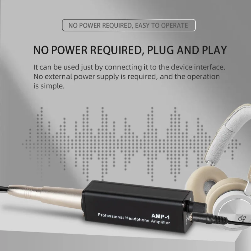 In-Ear Monitor Amplifier Portable Ear Amplifier Converter XLR to 3.5MM Audio Ear Converter Plug and Play