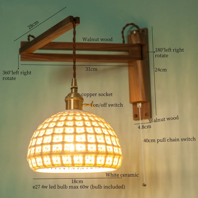 White Ceramic LED Wall Sconce 6