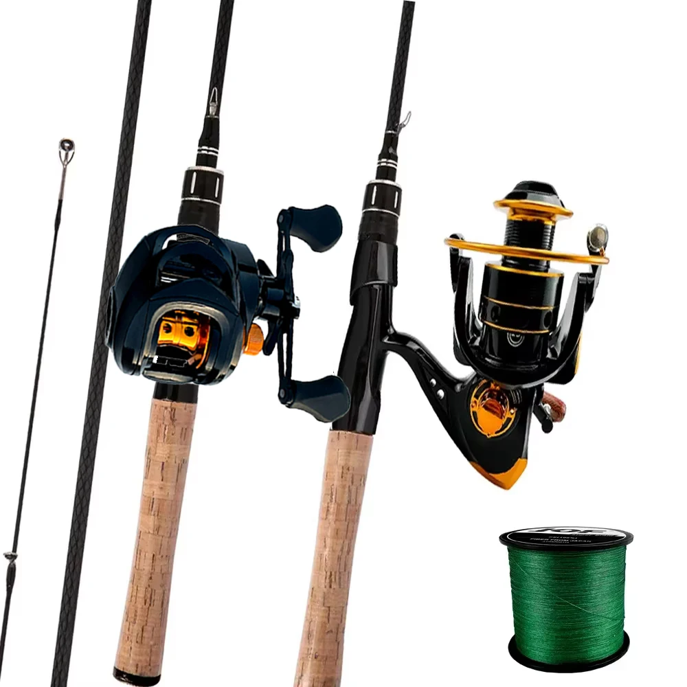 Portable Carbon Lure Fishing Rod and Reel Combo - Main Image