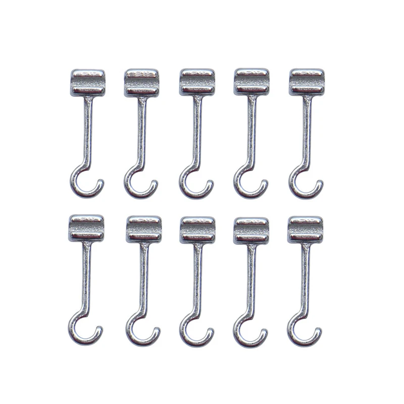

10Pcs/pack Dental Orthodontic Crimpable Hooks Question Mark Hook Long Curved Sliding Screw Hanging Ring Iron Hook Tools