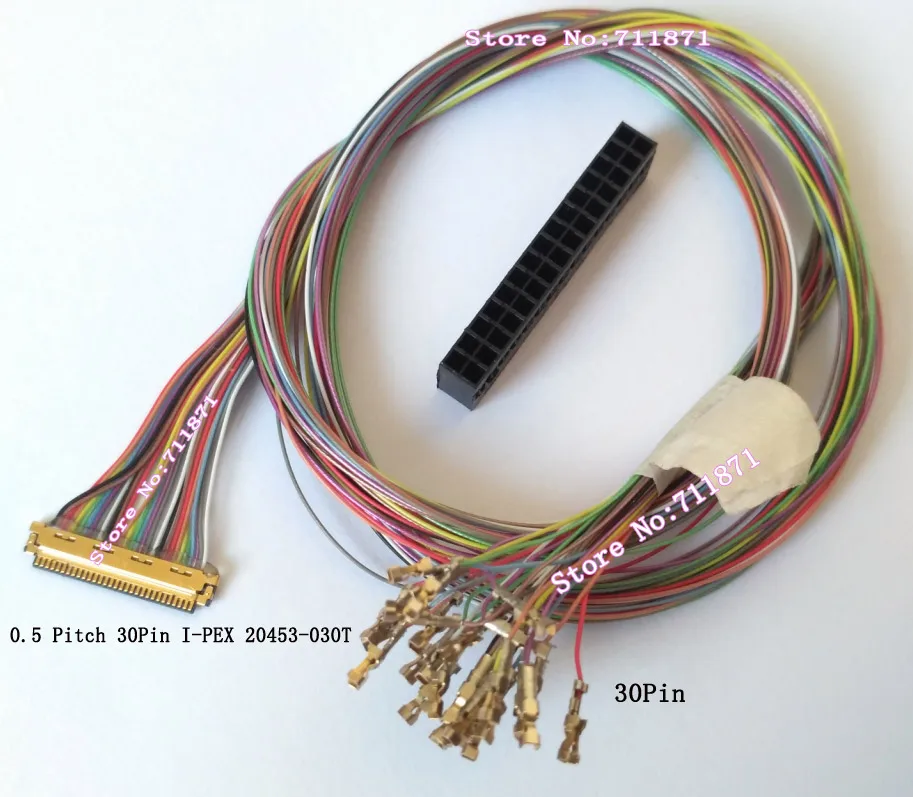 

50cm Full Cable 30Pin I-PEX Lcd Screen Cable Line 0.5 Pitch I-PEX 20453-030T 30Pin 30P Lcd Screen Line Cable 20455-030E eDP Line