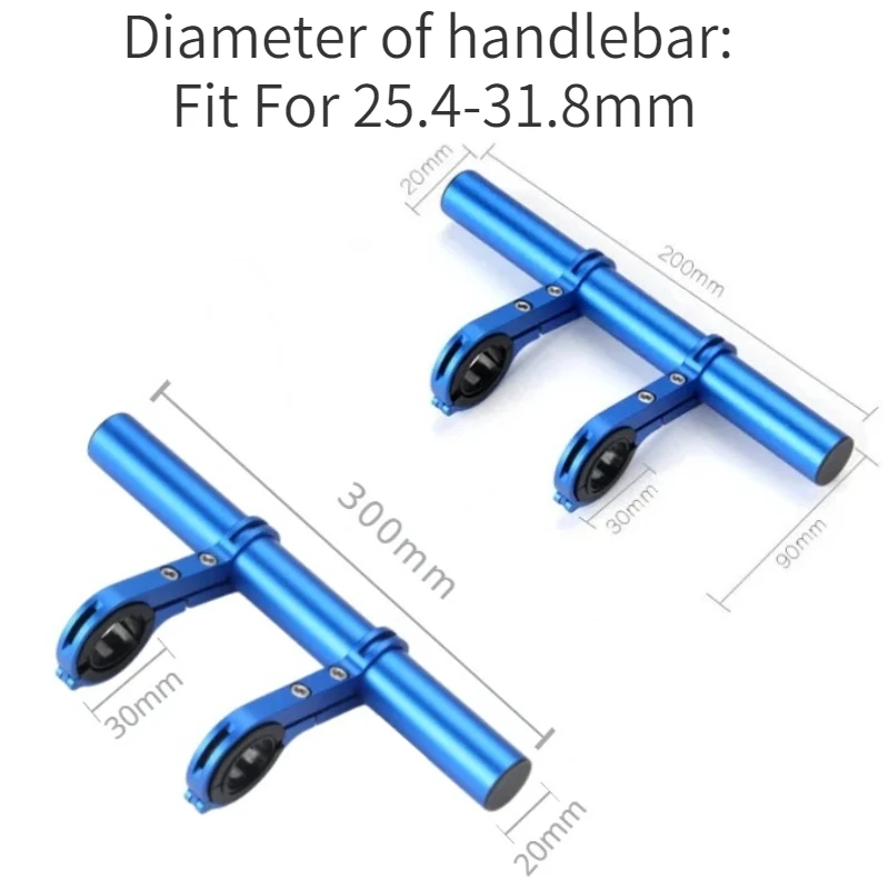 Bicycle handlebar extender 20/30cm Bicycle Handlebar Extended Bracket Aluminum Alloy MTB Bike Headlight Mount Extented Bar Cycling Expansion Extender Rack