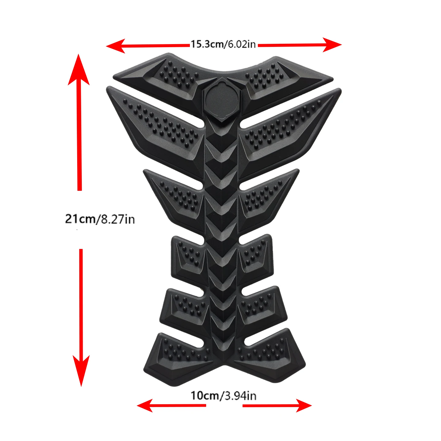 Universal 3D Rubber Fishbone Motorcycle Tank Protector Sticker