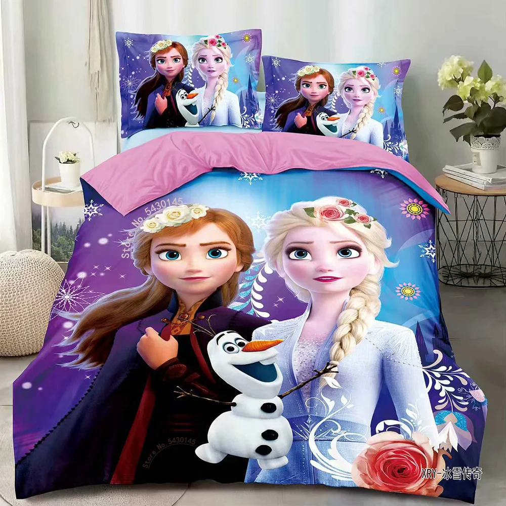 Goplnma - Parure de lit Princesse Elsa - Impression 3D - Raiponce