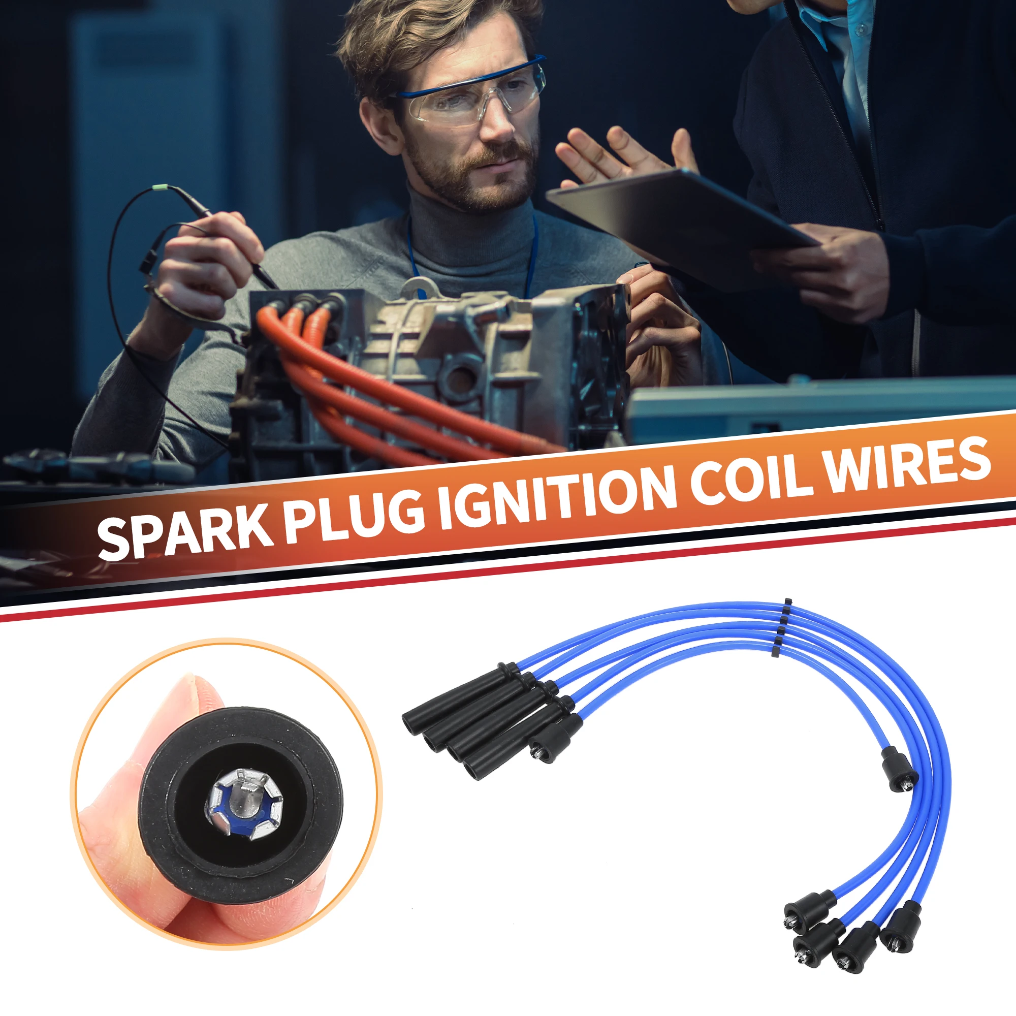 5 Pcs Spark Plug Wire Ignition Coil Cable for Suzuki Samurai 1988-2004 ignition cable set