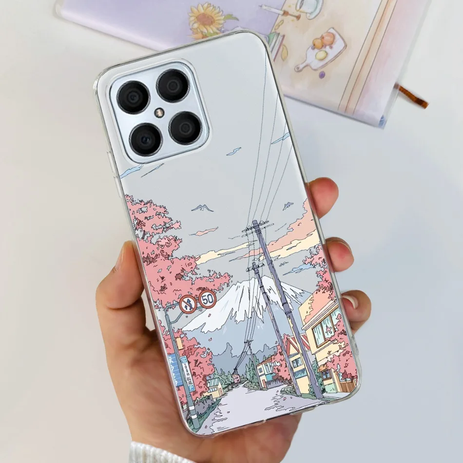 Floral Butterfly Pattern Soft Silicone TPU Back Cover Case