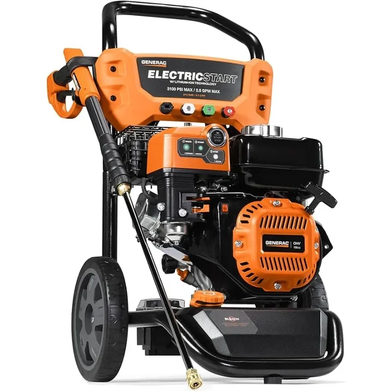 

Generac 8894 3100 PSI 2,5 GPM газовая мойка высокого давления для жилых помещений с электрическим пусковым пистолетом с быстросменными наконечниками