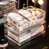 Acrylic Cosmetic Box Transparent Makeup Jewelry Drawer Home Storage Boxes Multi-functional Mask Storage Cosmetic Organizer 4