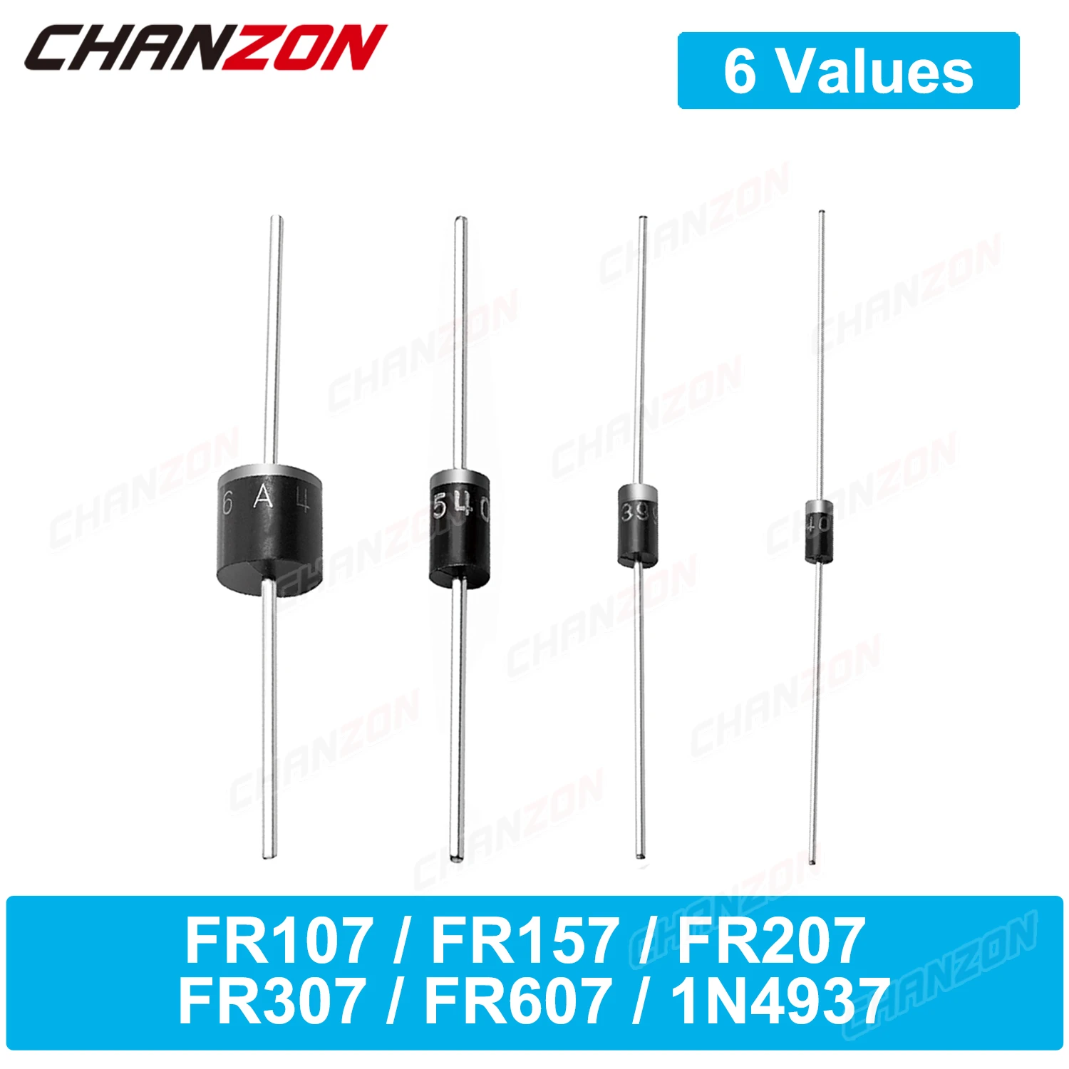 Fraction In honor Structurally Fr107 Fr157 Fr207 Fr307 Fr607 1n4937 Fast Recovery Diode Rectifier Do-41  Do-15 Do-201ad Do-27 R-6 1a 1.5a 2a 3a 6a 600v 1000v - Diodes - AliExpress