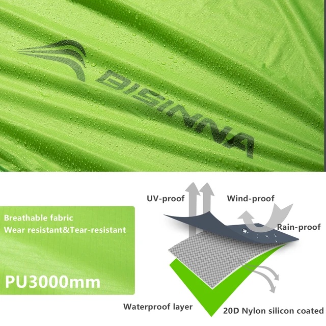 خيمة تخييم خفيفة الوزن مقاومة للماء ، نايلون ، بطبقة مزدوجة ،